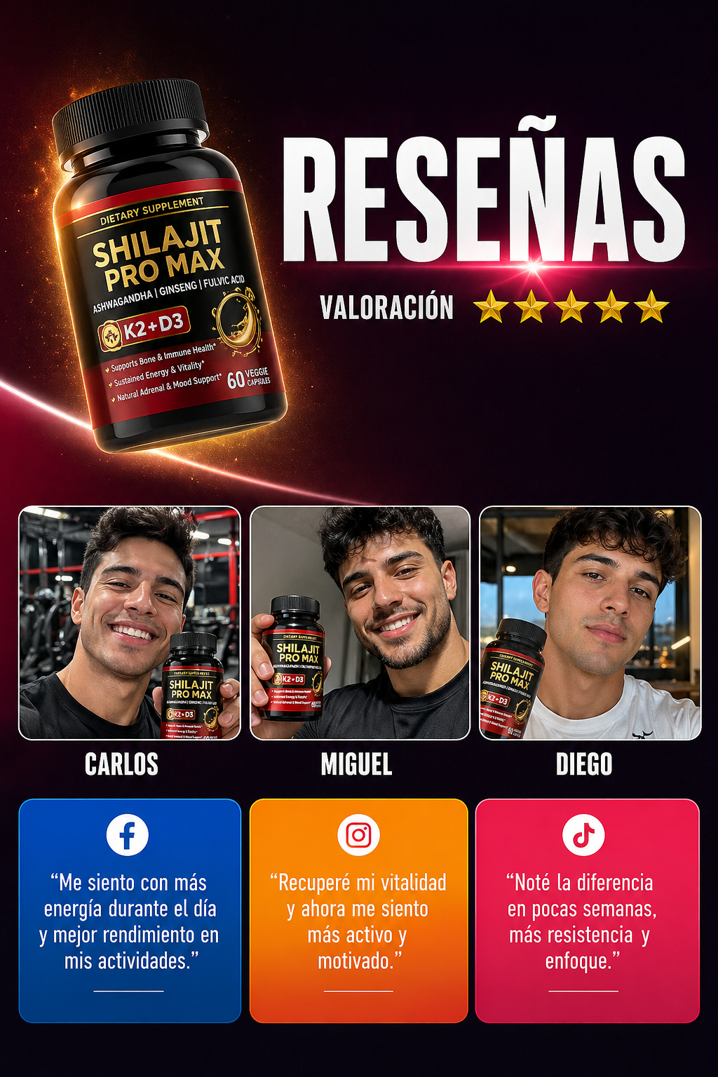 POTENCIADOR 🌿 SHILAJIT PRO MAX – Potencia de Alta Pureza 💊💪