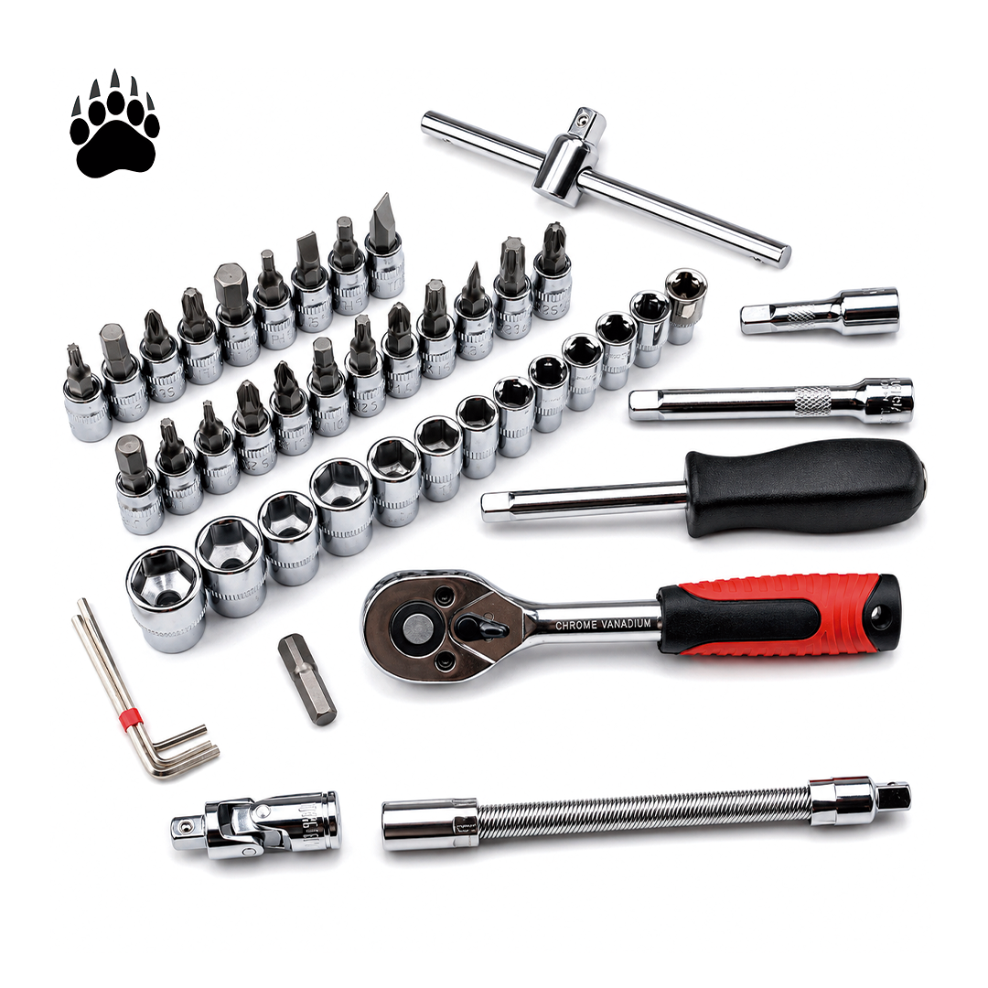 🔧 SET DE LLAVES DE DADO 46 PIEZAS PROFESIONAL
