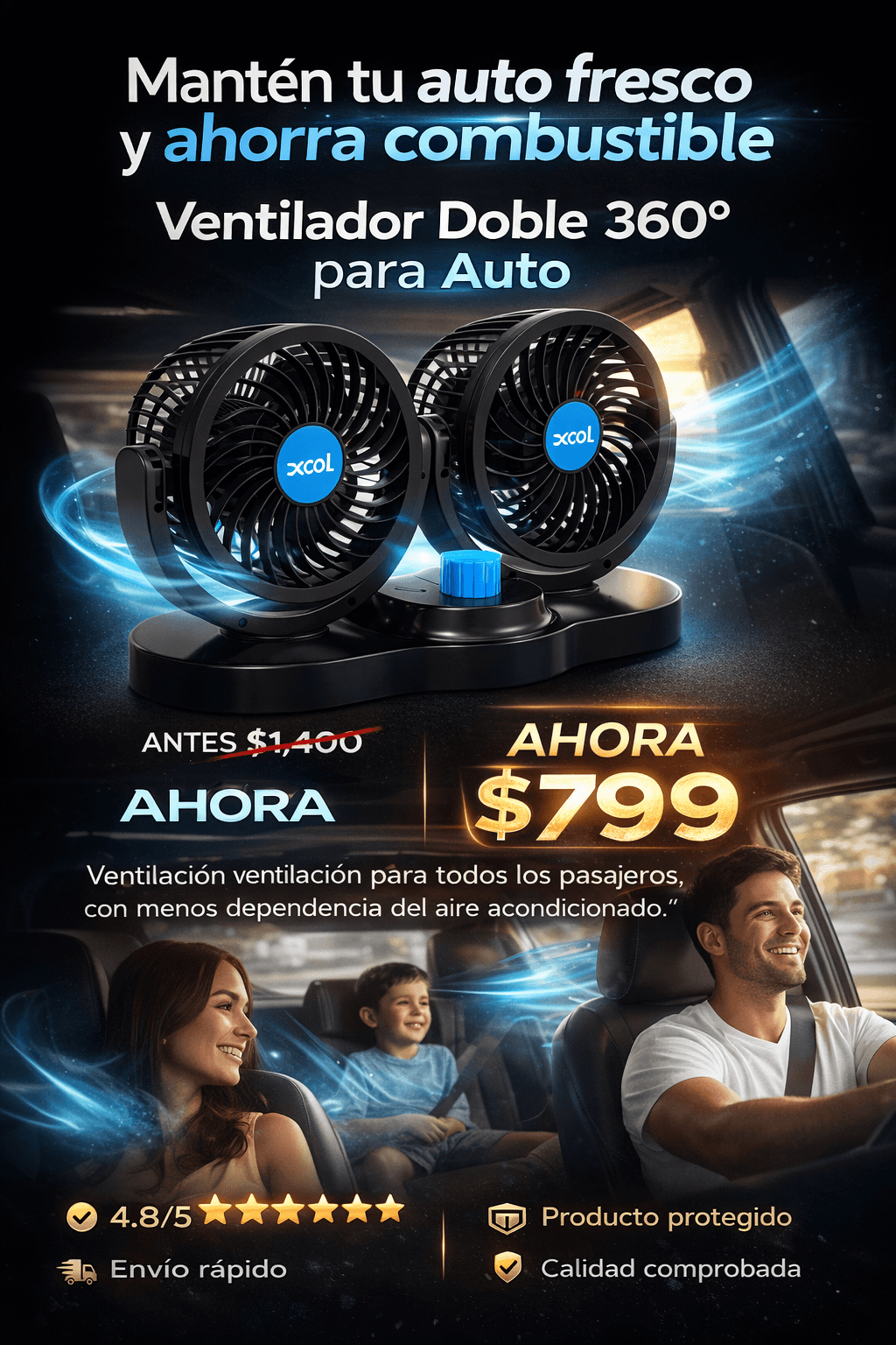 VENTILADOR PARA CARRO