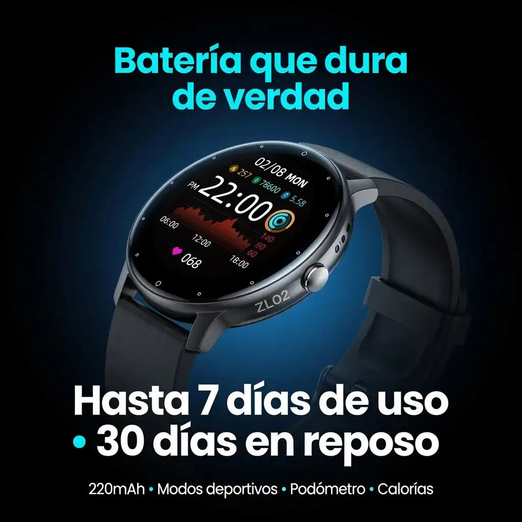 ⌚ SMARTWATCH ZL02 — Reloj Inteligente Sports Fitness