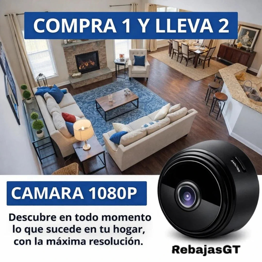 Mini Cámara de Seguridad PREMIUM y Regalos Exclusivos +1 Año de Garantía Extendida OFERTA 2X1
