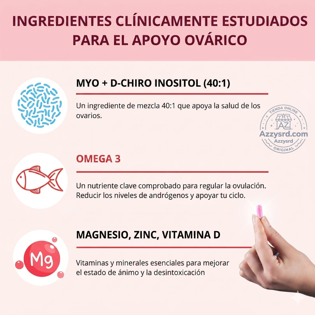 🍑✨ Peach Perfect™ Happy Hormones Formula 🌸💖 | Mio-Inositol + D-Chiro 40:1 🧬 Omega-3, Vitamina D3, Magnesio y Zinc ⚡ Apoya el balance hormonal, energía, mood y bienestar femenino 🌿 120 Cápsulas Premium 💊