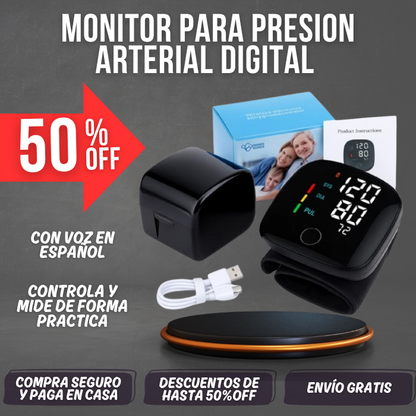 Control de Presión - Monitor de Muñeca + ENVÍO GRATIS 🩺🎁