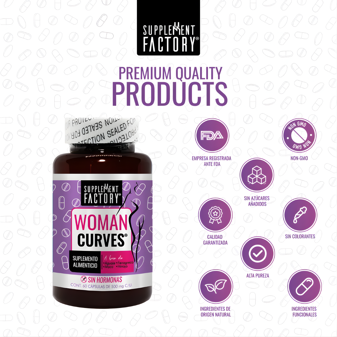 WOMAN CURVES – Soporte natural para figura, bienestar femenino y curvas definidas con confianza