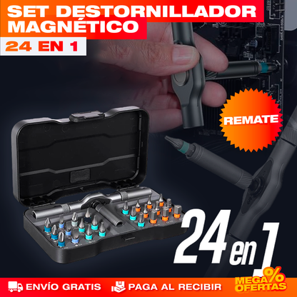 SET DESTORNILLADOR MAGNÉTICO  24 EN 1