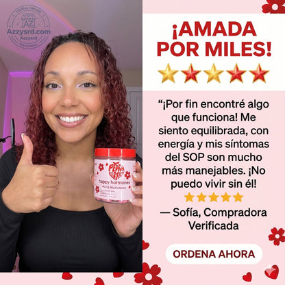 🍑✨ Peach Perfect™ Happy Hormones Formula 🌸💖 | Mio-Inositol + D-Chiro 40:1 🧬 Omega-3, Vitamina D3, Magnesio y Zinc ⚡ Apoya el balance hormonal, energía, mood y bienestar femenino 🌿 120 Cápsulas Premium 💊