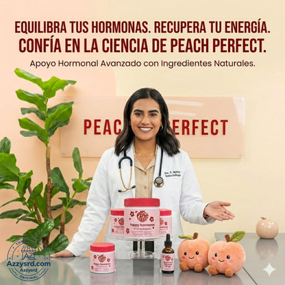 🍑✨ Peach Perfect™ Happy Hormones Formula 🌸💖 | Mio-Inositol + D-Chiro 40:1 🧬 Omega-3, Vitamina D3, Magnesio y Zinc ⚡ Apoya el balance hormonal, energía, mood y bienestar femenino 🌿 120 Cápsulas Premium 💊