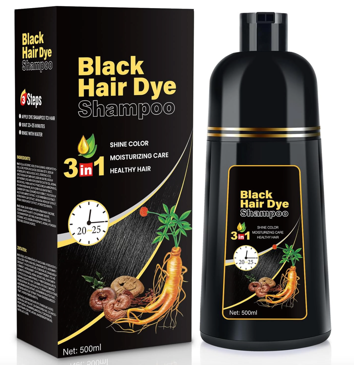 Black Hair Dye® - Shampoo Cubre Canas