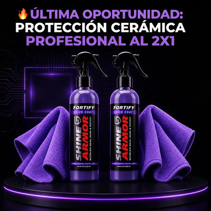 Shine Armor Cera Restauradora 2x1 + 2 Paños Microfibra