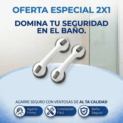 🛁 BARRA DE SEGURIDAD CON VENTOSAS PARA BAÑO