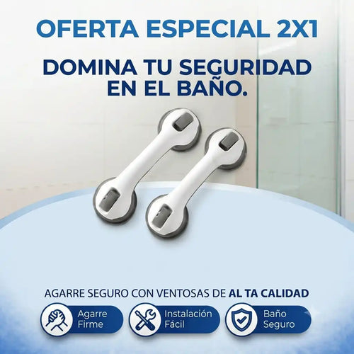 🛁 BARRA DE SEGURIDAD CON VENTOSAS PARA BAÑO
