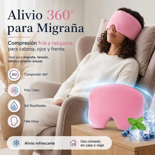 GORRO DE GEL 360° REDUCE LA MIGRAÑA Y DOLOR DE CABEZA