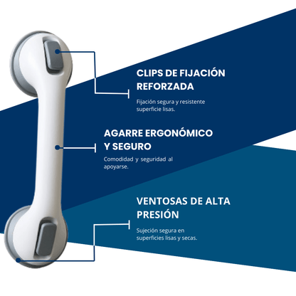 🛁 BARRA DE SEGURIDAD CON VENTOSAS PARA BAÑO