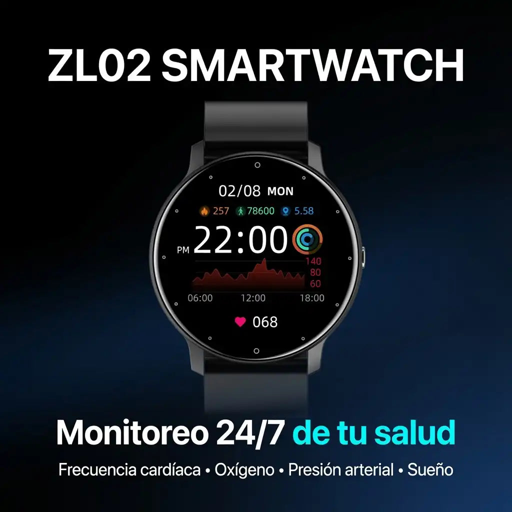 ⌚ SMARTWATCH ZL02 — Reloj Inteligente Sports Fitness
