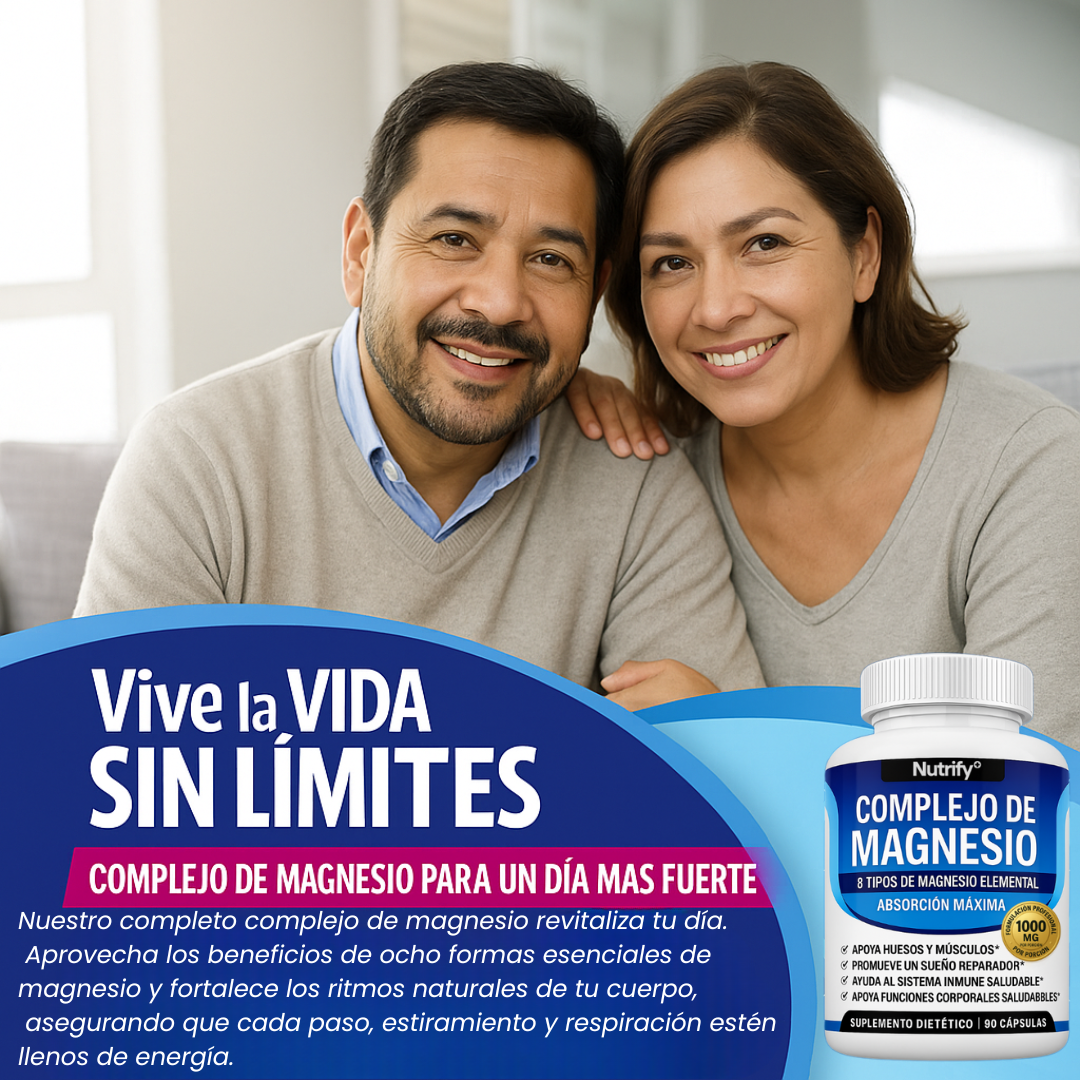 Complejo Multifuente de Magnesio 8 en 1 💊 - Energía, Relajación y Recuperación