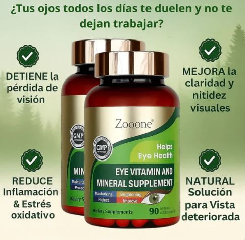 Zooone™  l Nutrición ocular diaria para ver nítido y sin cansancio - 100% Natural